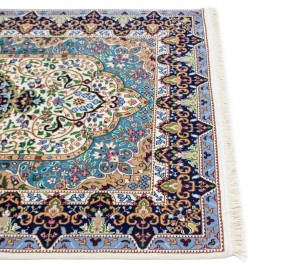 Cream Floral Kirman 4X6 Oriental Rug