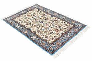 Cream Floral Kirman 3X4 Oriental Rug