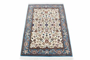 Cream Floral Kirman 3X4 Oriental Rug