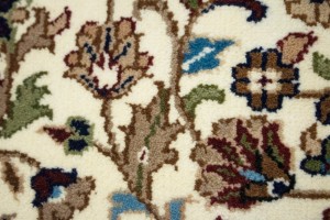 Cream Floral Kirman 3X4 Oriental Rug