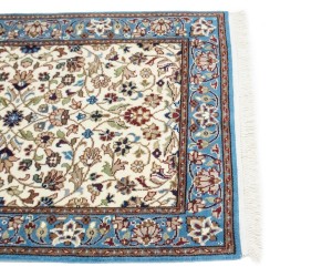 Cream Floral Kirman 3X4 Oriental Rug