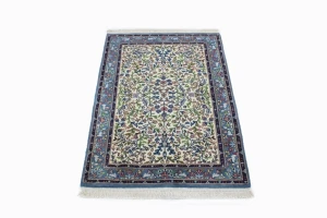 Cream Floral Kirman 3X4 Oriental Rug