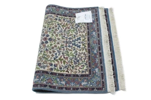 Cream Floral Kirman 3X4 Oriental Rug