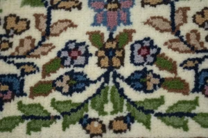Cream Floral Kirman 3X4 Oriental Rug
