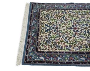 Cream Floral Kirman 3X4 Oriental Rug