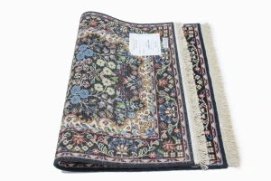 Black Floral Kirman 3X4 Oriental Rug