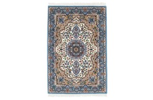 Cream Floral Kirman 3X4 Oriental Rug