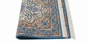 Cream Floral Kirman 3X4 Oriental Rug