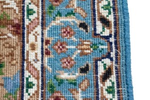 Cream Floral Kirman 3X4 Oriental Rug