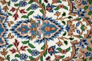 Cream Floral Kirman 3X4 Oriental Rug