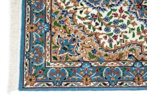 Cream Floral Kirman 3X4 Oriental Rug