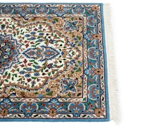 Cream Floral Kirman 3X4 Oriental Rug