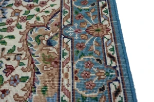Cream Floral Kirman 3X10 Oriental Runner Rug