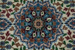 Cream Floral Kirman 3X10 Oriental Runner Rug