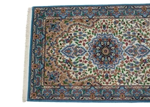 Cream Floral Kirman 3X10 Oriental Runner Rug