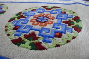 Cool Grey Floral 3X6 Chinese Style Oriental Rug