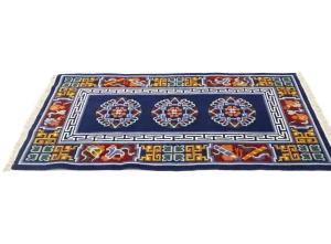 Navy Blue Floral 3X6 Chinese Style Oriental Rug