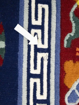 Navy Blue Floral 3X6 Chinese Style Oriental Rug