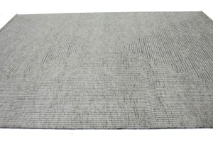 Cream Geometric 8X10 Oriental Modern Rug