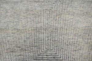 Cream Geometric 8X10 Oriental Modern Rug