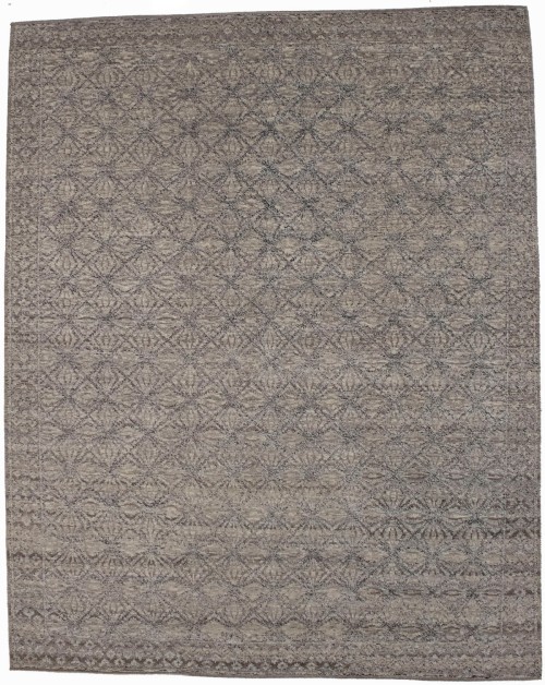 Beige Geometric 8X10 Modern Oriental Rug