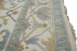 Cream Floral Traditional 8X10 Casual Oushak Oriental Rug