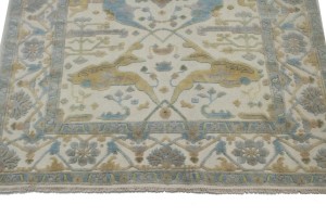 Cream Floral Traditional 8X10 Casual Oushak Oriental Rug