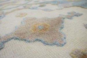 Cream Floral Traditional 8X10 Casual Oushak Oriental Rug