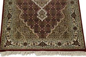 Red Floral Geometric 3X5 Tabriz Fish Mahi Oriental Rug