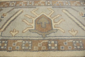 Cream Floral 9X12 Oushak Chobi Oriental Rug