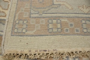 Cream Floral 9X12 Oushak Chobi Oriental Rug