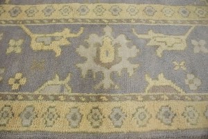 Light Gray Floral 8X10 Oushak Chobi Oriental Rug