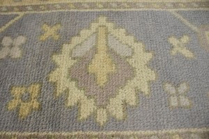 Light Gray Floral 8X10 Oushak Chobi Oriental Rug