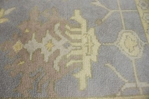 Light Gray Floral 8X10 Oushak Chobi Oriental Rug