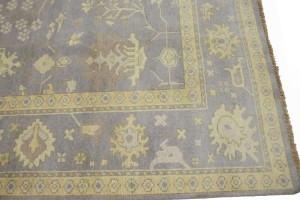 Light Gray Floral 8X10 Oushak Chobi Oriental Rug