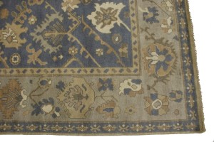 Slate Grey Floral 8X10 Oushak Chobi Oriental Rug