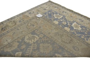 Slate Grey Floral 8X10 Oushak Chobi Oriental Rug