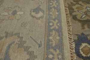 Slate Grey Floral 8X10 Oushak Chobi Oriental Rug