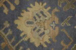 Slate Grey Floral 8X10 Oushak Chobi Oriental Rug