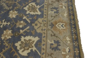 Slate Grey Floral 8X10 Oushak Chobi Oriental Rug