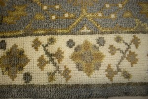 Gray Floral 3X8 Oushak Chobi Oriental Runner Rug