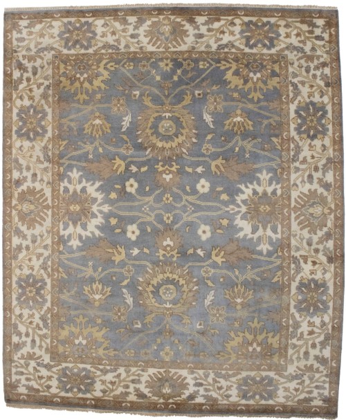 Gray Floral 8X10 Oushak Oriental Rug