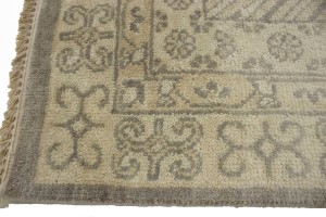 Warm Stone Floral 8'5X9'9 Oushak Chobi Oriental Rug