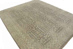 Warm Stone Floral 8'5X9'9 Oushak Chobi Oriental Rug