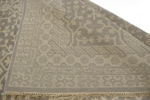 Warm Stone Floral 8'5X9'9 Oushak Chobi Oriental Rug