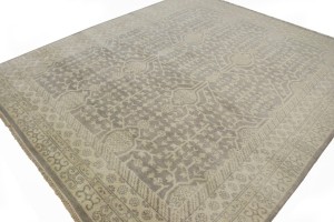 Warm Stone Floral 8'5X9'9 Oushak Chobi Oriental Rug