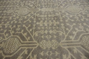 Warm Stone Floral 8'5X9'9 Oushak Chobi Oriental Rug