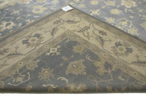 Slate Grey Floral 12X16 Oushak Chobi Oriental Rug