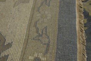 Slate Grey Floral 12X16 Oushak Chobi Oriental Rug