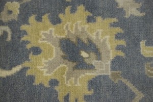 Slate Grey Floral 12X16 Oushak Chobi Oriental Rug